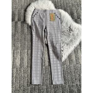 BAE City Pull On Black/White Stretch Plaid Dress Pant Size 1X